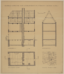 217320 Doorsneden, plattegrond en situatie (opmeting) van het huis Zadelstraat 41 te Utrecht